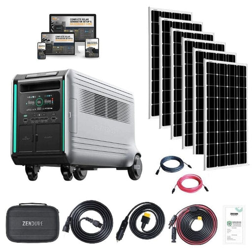 Zendure SuperBase V 4,608Wh / 3,800W Portable Power Station + Choose Your Custom Bundle | Complete Solar Kit - ShopSolar.com