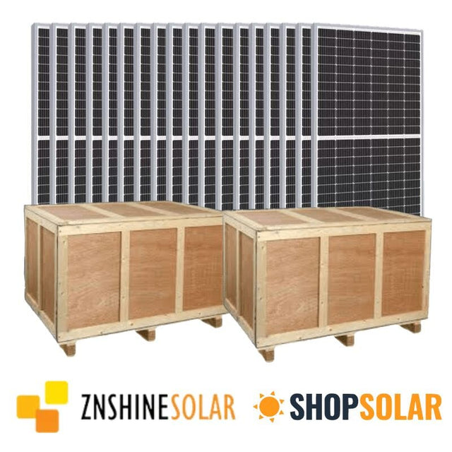 Znshine Solar 400W Solar Panels [Pallets] | 25-Year Power Output Warranty | Tier-1 Mono Solar Panel | Choose Number of Panels - ShopSolar.com