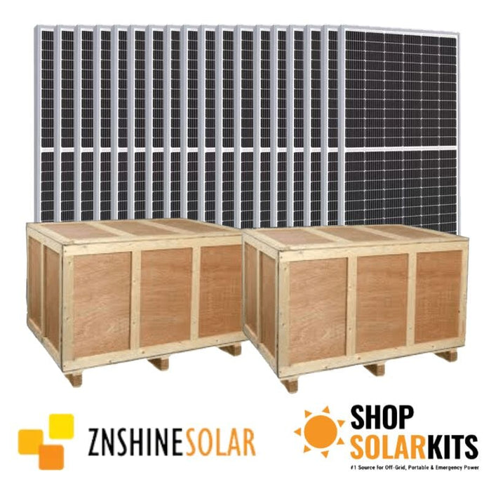 Znshine Solar 400W Solar Panels [Pallets] | 25-Year Power Output Warranty | Tier-1 Mono Solar Panel | Choose Number of Panels - ShopSolar.com