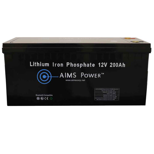 AIMS Lithium Battery 12V 200Ah LiFePO4 with Bluetooth Monitoring | LFP12V200AB LFP12V200A AIMS power