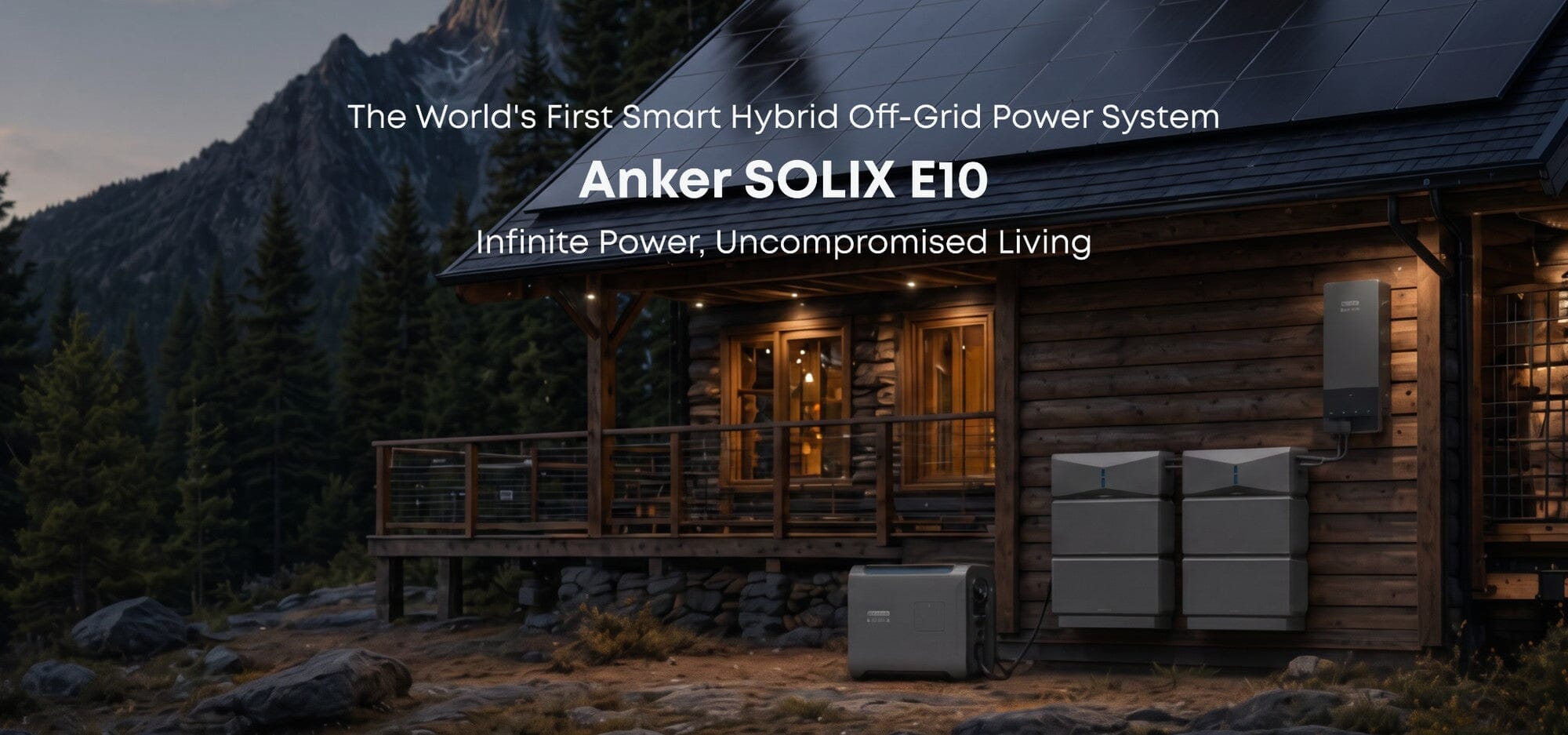 Anker SOLIX E10 - 7.6kW Output + 6.1kWh - 18kWh Battery | Whole Home, Off-Grid, Hybrid Solar Power System