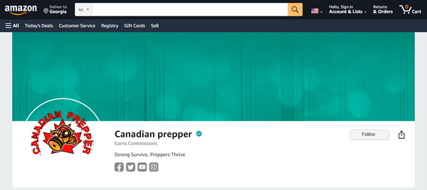 canadian prepper amazon store