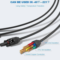 BougeRV Y Branch Parallel Connectors Extra Long 1 to 4 Solar Cable - ShopSolar.com