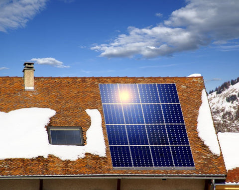 do solar panels work with snow on them