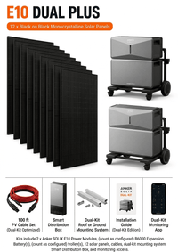 Anker SOLIX E10 [DUAL] - 15kW Output + 12kWh Battery Bank | Whole Home, Off-Grid, Hybrid, Backup Power System | Choose Complete Bundle