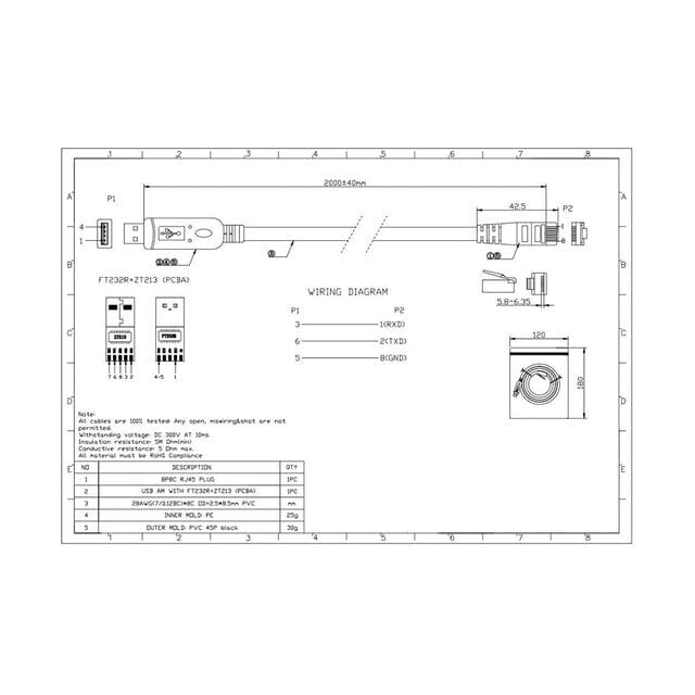 EG4 RS232 Firmware Update Cable - LL - ShopSolar.com