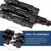 BougeRV Solar Branch Connectors Y Connector in Pair MMMF+FFFM for Parallel Connection Between Solar Panels - ShopSolar.com