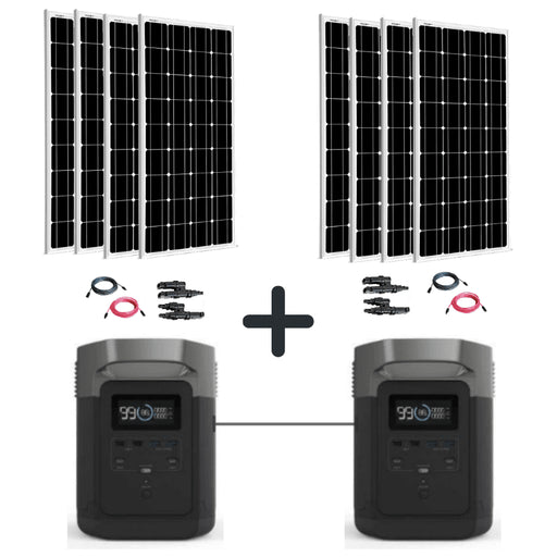 EcoFlow DELTA 1,800W / 1,300Wh Solar Kits - Portable Power Station + Choose Your Custom Bundle | Complete Solar Generator Kit - ShopSolar.com