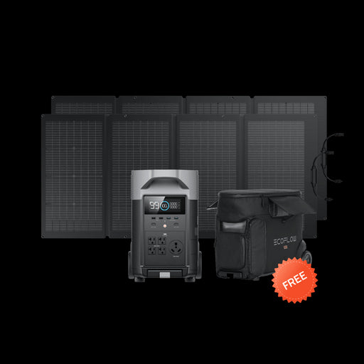 EcoFlow DELTA PRO 120V Solar Kits - 3,600Wh / 3,600W Portable Power Station + Choose Custom Bundle Option | Complete Solar Kit | 5-Year Warranty - ShopSolar.com