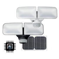 Solar Hybrid Powered Integrated AI-Smart Activated All-Night Continues Illuminating Dual Head 10w/1200lm Led Flood Spot Light - ShopSolar.com