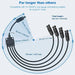 BougeRV Y Branch Parallel Connectors Extra Long 1 to 4 Solar Cable - ShopSolar.com