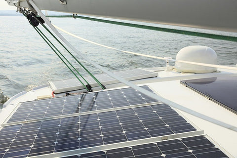 installing solar panel on a boat