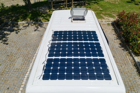 installing solar panel on van