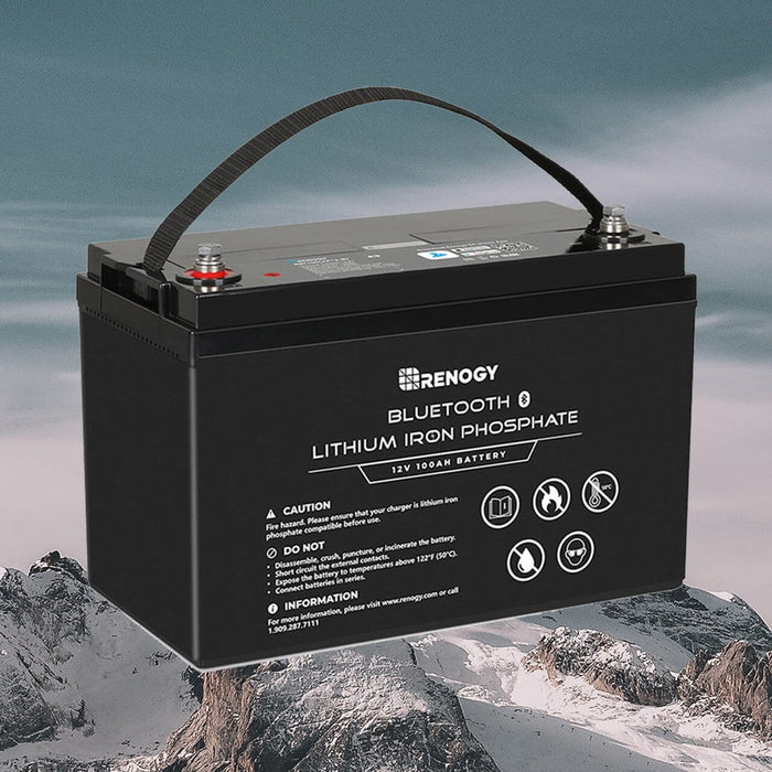 12V 100Ah Lithium Iron Phosphate Battery w/Bluetooth