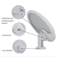 Solar Powered Integrated LED Mini UFO Flood Light, EPIR Motion Activation With Dusk To Dawn All Night Illumination - ShopSolar.com