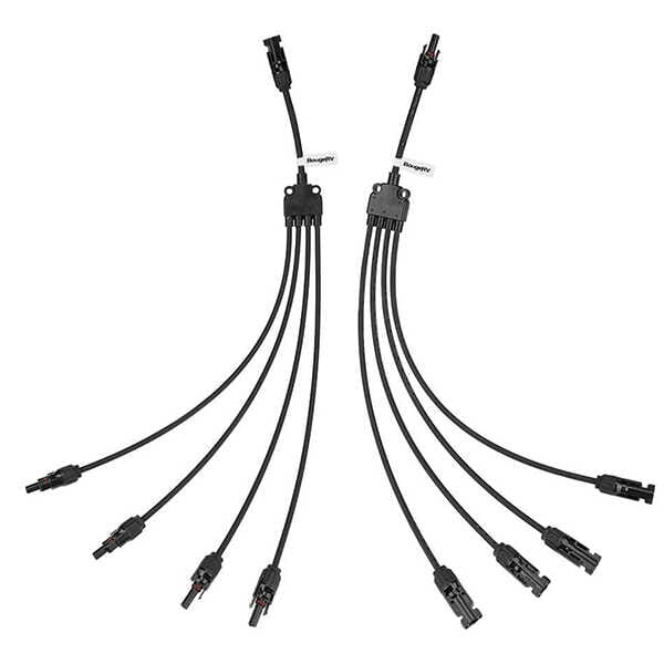 BougeRV Y Branch Parallel Connectors Extra Long 1 to 4 Solar Cable - ShopSolar.com