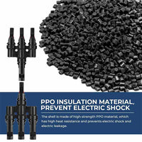 BougeRV Solar Branch Connectors Y Connector in Pair MMMF+FFFM for Parallel Connection Between Solar Panels - ShopSolar.com