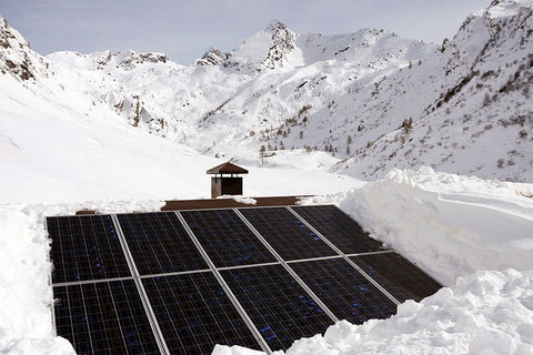 remove snow from solar panels