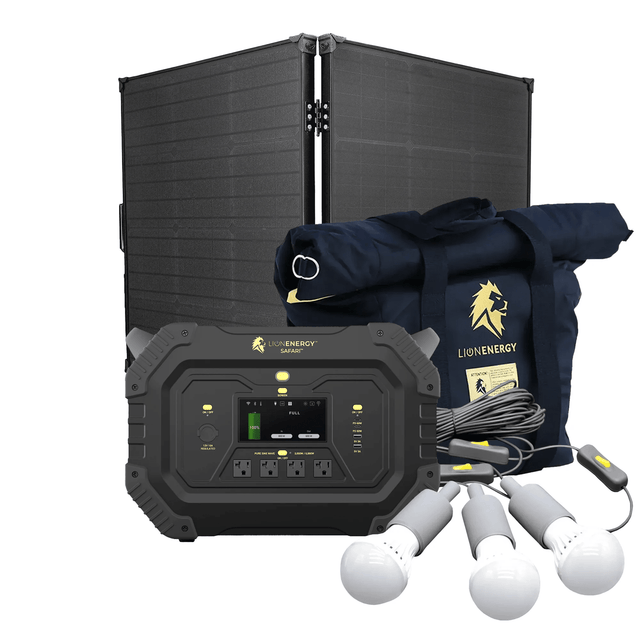 Lion Energy Safari 3,000W / 1,612wH Portable Power Station + Choose Your Custom Bundle | Solar Generator Kit - ShopSolar.com