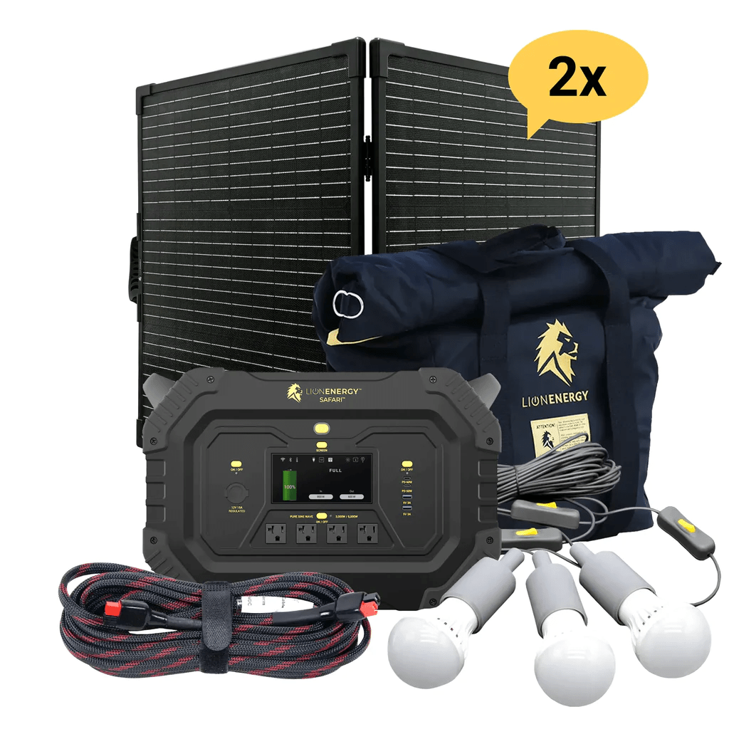 2 Solar panels / 1 EMP Bag / 1 LED light string