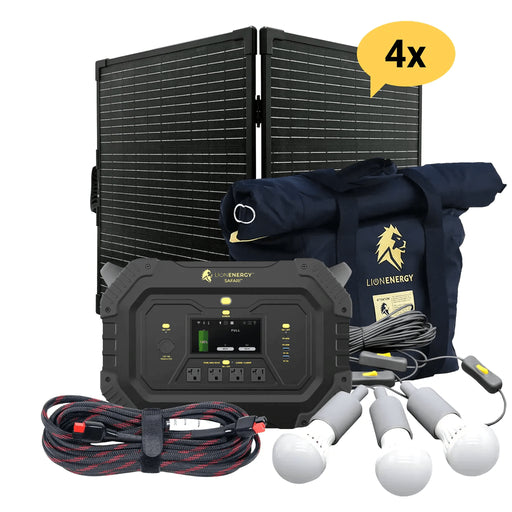 Lion Energy Safari 3,000W / 1,612wH Portable Power Station + Choose Your Custom Bundle | Solar Generator Kit - ShopSolar.com