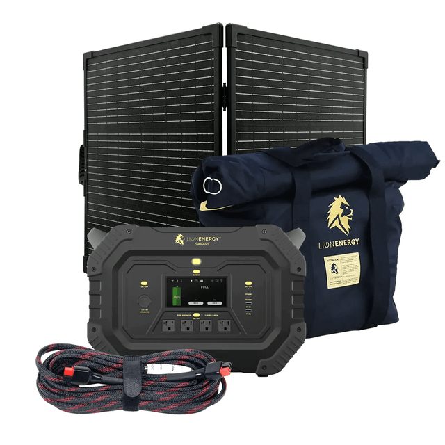 Lion Energy Safari 3,000W / 1,612wH Portable Power Station + Choose Your Custom Bundle | Solar Generator Kit - ShopSolar.com