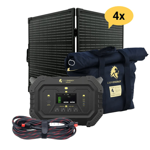 Lion Energy Safari 3,000W / 1,612wH Portable Power Station + Choose Your Custom Bundle | Solar Generator Kit - ShopSolar.com