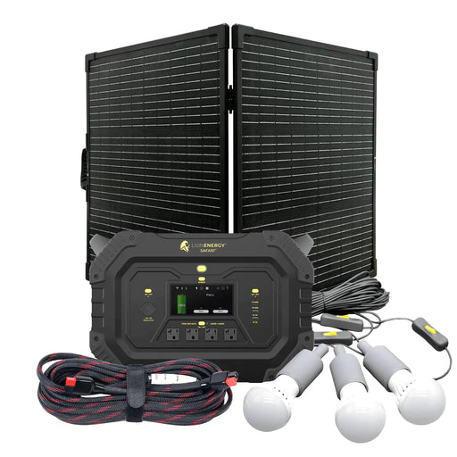 Lion Energy Safari 3,000W / 1,612wH Portable Power Station + Choose Your Custom Bundle | Solar Generator Kit - ShopSolar.com