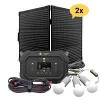 2 Solar panels / 0 EMP Bags / 1 LED light string