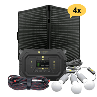 4 Solar panels / 0 EMP Bags / 1 LED light string