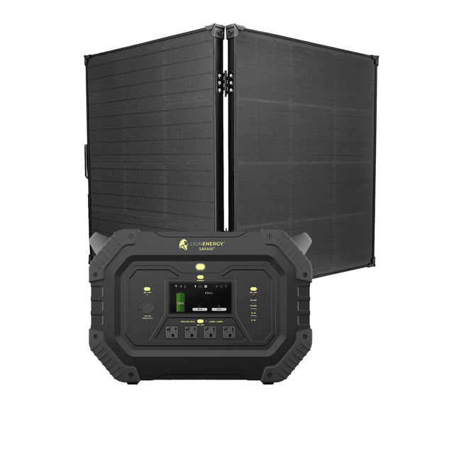 Lion Energy Safari 3,000W / 1,612wH Portable Power Station + Choose Your Custom Bundle | Solar Generator Kit - ShopSolar.com