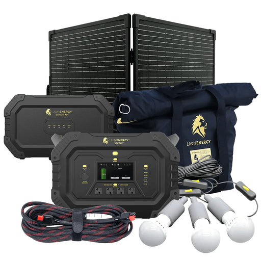 Lion Energy Safari XP Portable Power Station + Choose Your Custom Bundle | Solar Generator Kit - ShopSolar.com