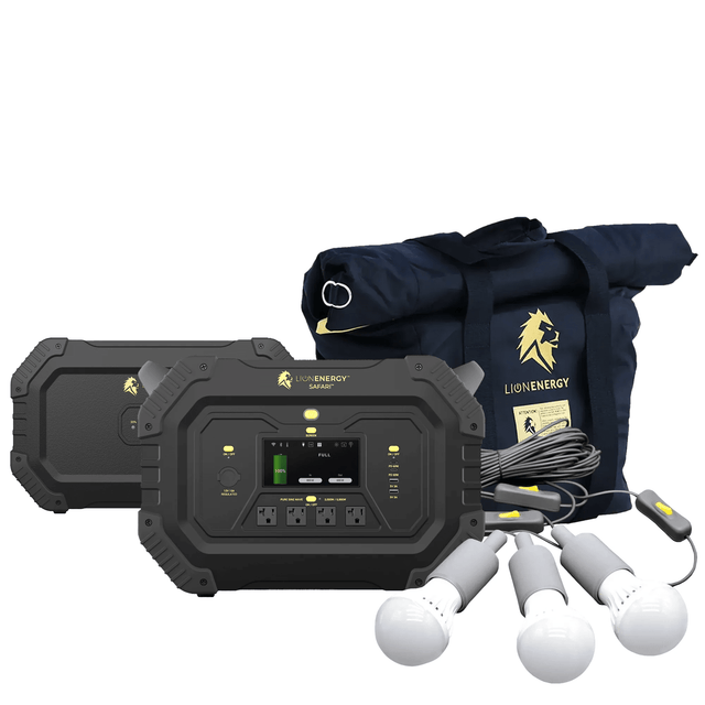 Lion Energy Safari XP Portable Power Station + Choose Your Custom Bundle | Solar Generator Kit - ShopSolar.com