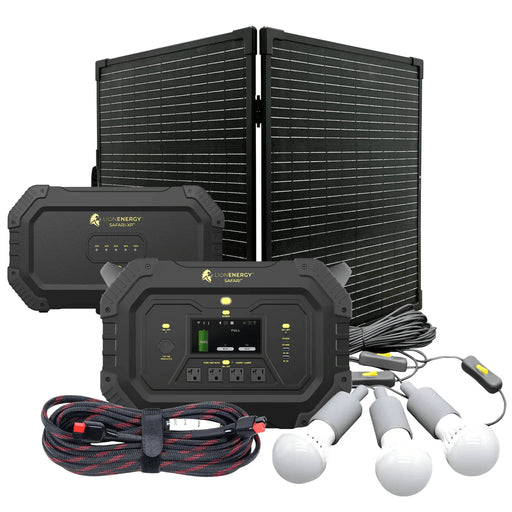 Lion Energy Safari XP Portable Power Station + Choose Your Custom Bundle | Solar Generator Kit - ShopSolar.com