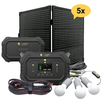 5 Solar panels / 0 EMP Bags / 1 LED light string