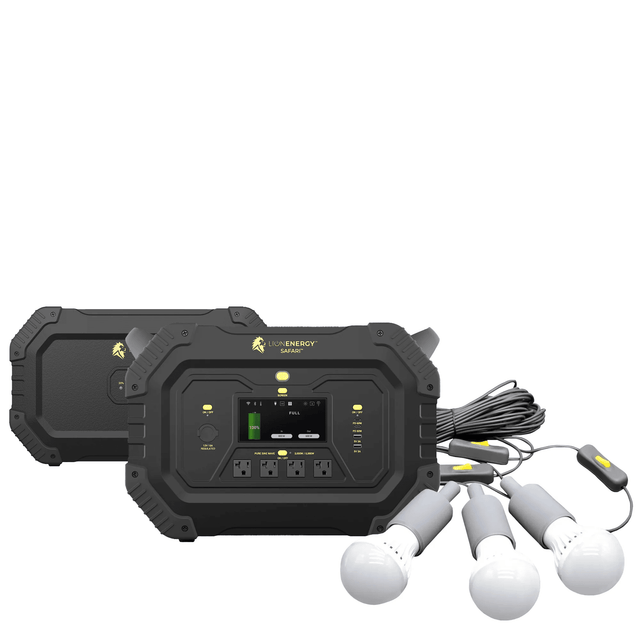 Lion Energy Safari XP Portable Power Station + Choose Your Custom Bundle | Solar Generator Kit - ShopSolar.com