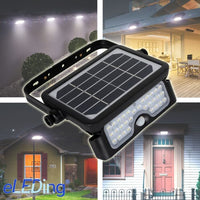 160 Degree Black Pir Activated Outdoor Integrated LED 5-in-1 Flood Light Garage Yard Deck Path Camping - ShopSolar.com