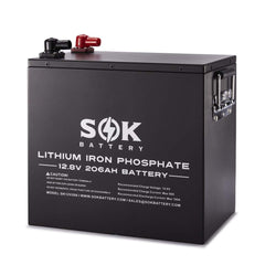sok 200ah 12v lifepo4 deep cycle lithium solar battery