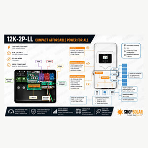 Sol-Ark Limitless 12K-2P-LL Hybrid Inverter - 12kW Output / 19.2kW Input