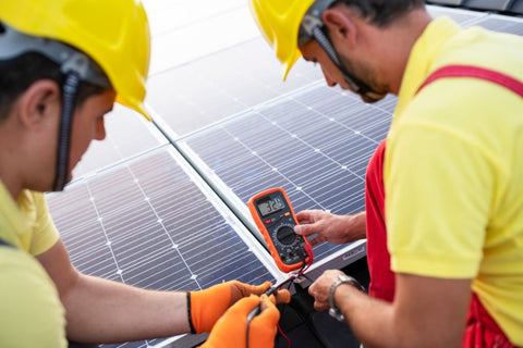 solar panels has voltage but no amps