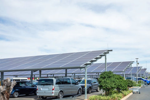 solar panels to charge a car