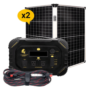 2 solar panels (12V 100W) / 0 LED light strings