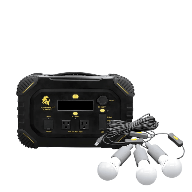 Lion Energy Summit 665Wh / 530W Bluetooth Portable Generator Kit + Choose Your Custom Bundle | Solar Generator Kit - ShopSolar.com