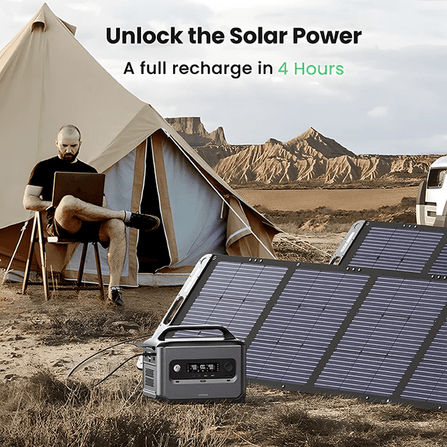 Ugreen PowerRoam 1024Wh / 1200W  LiFeO4 Battery Backup Solar Generator - ShopSolar.com