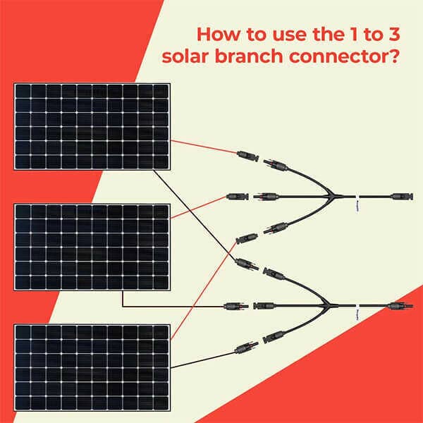 BougeRV Solar Y Branch Connector 1 to 3(M/FFF and F/MMM) - ShopSolar.com
