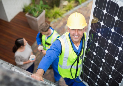 wire solar panels to a house