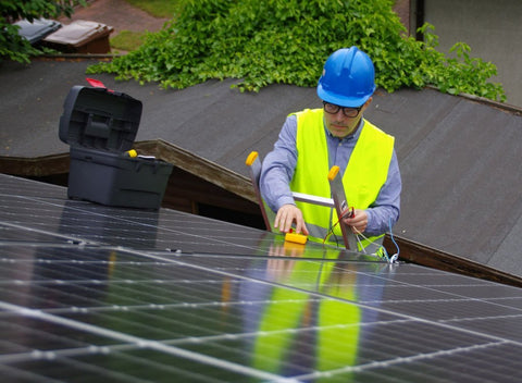 wire solar panels to house
