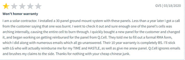 won't honor warranty review