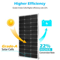 4 x SunGold Power 100 Watt Solar Panels - 12V Monocrystalline | High Efficiency | 25-Year Warranty - ShopSolar.com