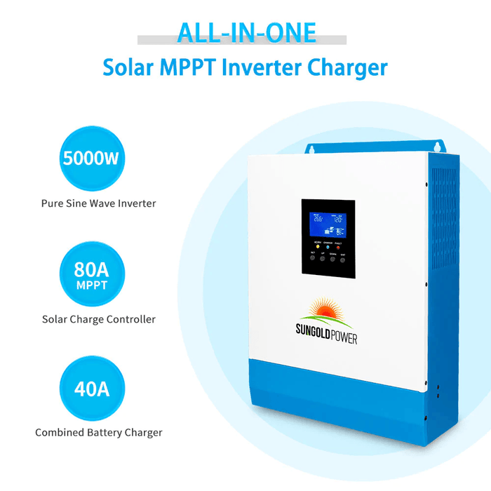 SunGold Power 5,000W 48V Solar Charger Inverter | SPH5048P - ShopSolar.com